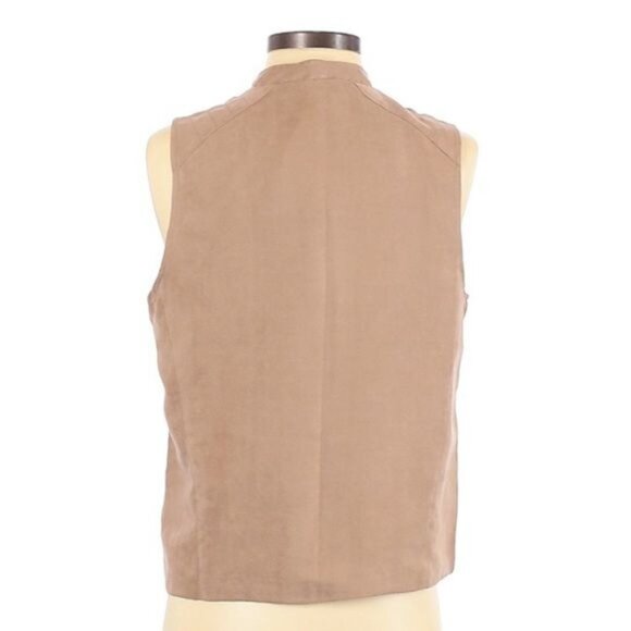 Jack by BB Dakota Meiko Faux Suede Vest Size Small Moto Tan Cream - Picture 5 of 8